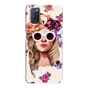 Чехол с картинкой Модные Девчонки Oppo A92 (Девушка в очках)