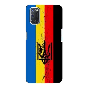 Чехлы УПА (Красно-Чёрный) на Oppo A92 (Флаг УПА)