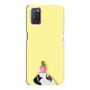 Бампер для Oppo A92 з картинкою "Песики" (Кактус на голові)