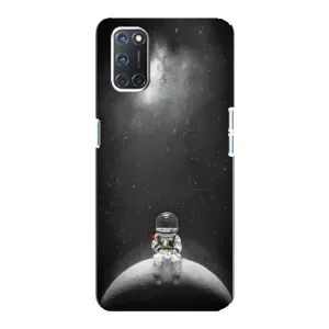 Силиконовый Чехол с принтом "Космонавты" на Oppo A92 (Космонавт романтик)