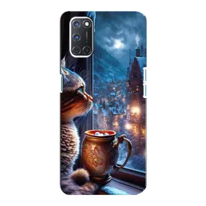 Чохли на Новий Рік Oppo A92 (Кіт новорічний)
