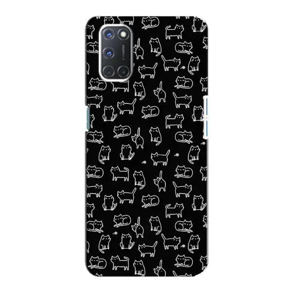 Чехол с рисунком «Котики на черном» для OPPO A92 Чехол с рисунком «Котики на черном» для OPPO A92