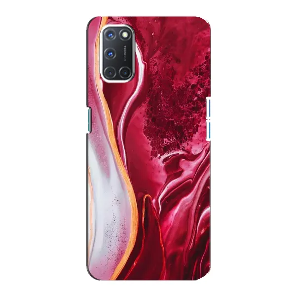 Чехол с рисунком «Красный мрамор» для OPPO A92 Чехол с рисунком «Красный мрамор» для OPPO A92