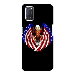 Чехол Флаг USA для Oppo A92 (Крылья США)