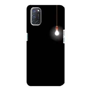 Чохол з картинками на чорному фоні для Oppo A92 (Лампочка)