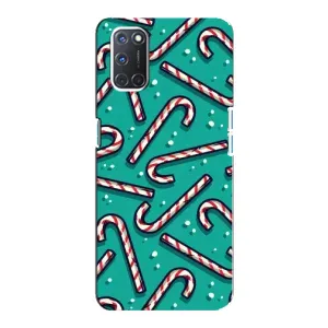 Силіконовий бампер на різдво для Oppo A92 (Льодяники)