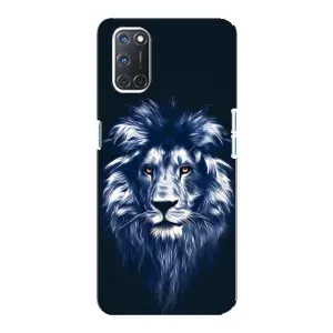 Чохол з картинкою на Oppo A92 (Лев – синій)