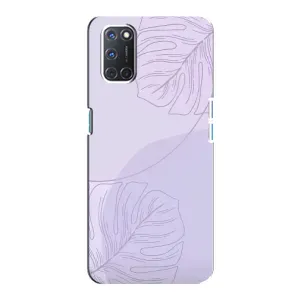 Чохол квітковий дизайн для Oppo A92 (Монстера фіолетова)