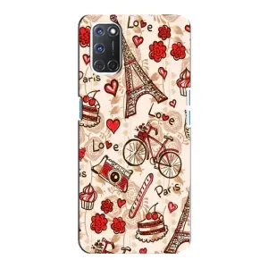 Чехол с Эйфелевой башней на Oppo A92 (Париж мечта)