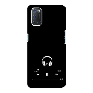 Чохол з картинками на чорному фоні для Oppo A92 (Плеєр)