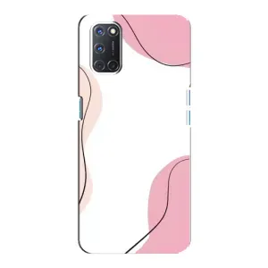 Чохол квітковий дизайн для Oppo A92 (Рожевий фон)