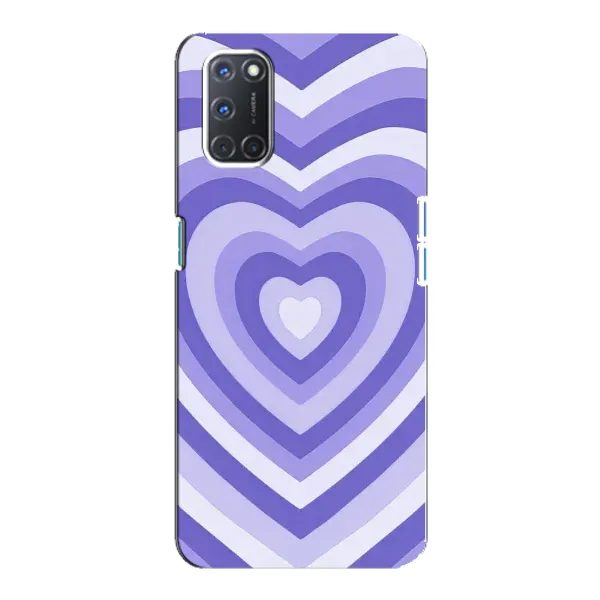 Чехол с рисунком «Сердце фиолет» для OPPO A92 Чехол с рисунком «Сердце фиолет» для OPPO A92
