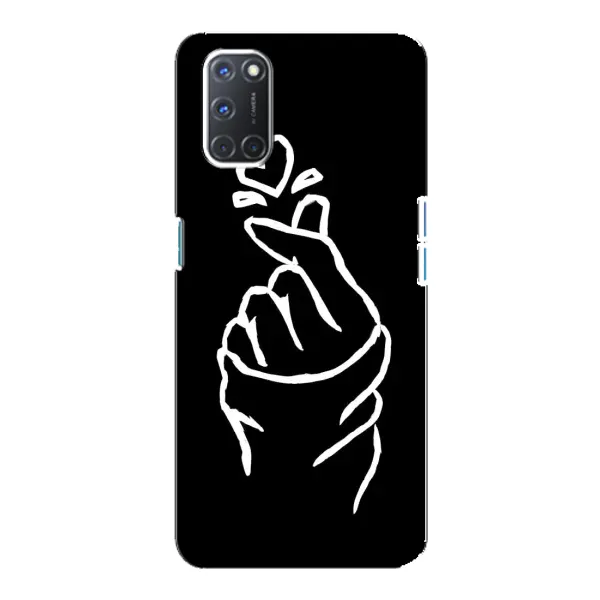 Чехол с рисунком «Сердце на черном» для OPPO A92 Чехол с рисунком «Сердце на черном» для OPPO A92