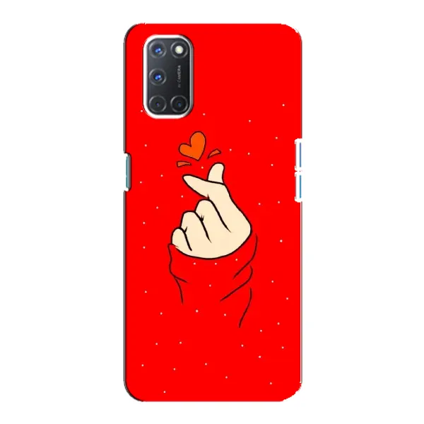Чехол с рисунком «Сердце на красном» для OPPO A92 Чехол с рисунком «Сердце на красном» для OPPO A92