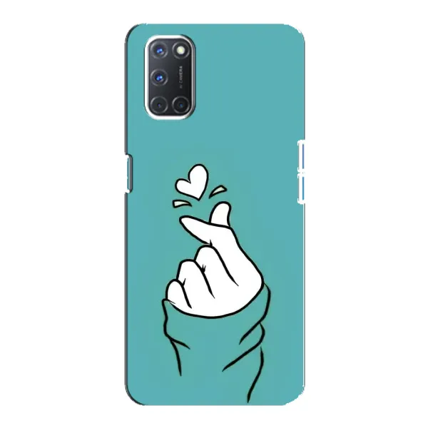 Чехол с рисунком «Сердечко на бирюзовом» для OPPO A92 Чехол с рисунком «Сердечко на бирюзовом» для OPPO A92