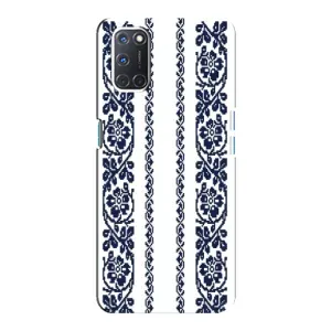 Силиконовый Чехол на Oppo A92 с картинкой Вышиванки (Синяя вышиванка)