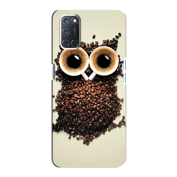 Чехол с рисунком «Сова с зерен кофе» для OPPO A92 Чехол с рисунком «Сова с зерен кофе» для OPPO A92