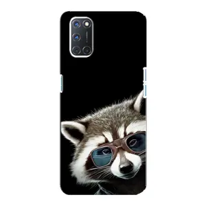 Силиконовый Чехол с Енотами на Oppo A92 (Стильный Енот)