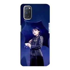 Чохол з картинкою Венсдей на Oppo A92 (Венсдей з парасолькою)