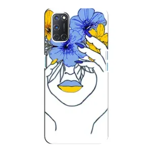 Чехол на Oppo A92 Украинский дизайн (Украинка на всю голову)