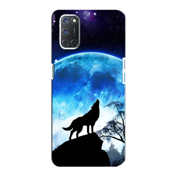 Чехол с рисунком «Воет на луну» для OPPO A92 Чехол с рисунком «Воет на луну» для OPPO A92