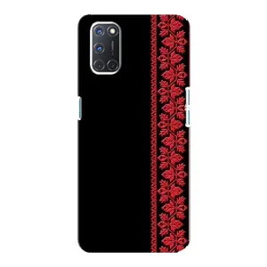 Силиконовый Чехол на Oppo A92 с картинкой Вышиванки (Вышиванка на черном)