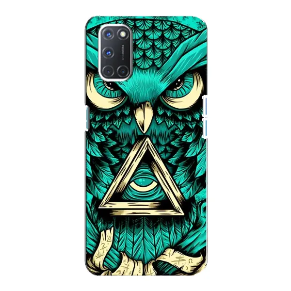 Чехол с рисунком «Зеленая сова» для OPPO A92 Чехол с рисунком «Зеленая сова» для OPPO A92