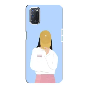 Силиконовый Чехол на Oppo A92 с картинкой Стильных Девушек (Желтая кепка)