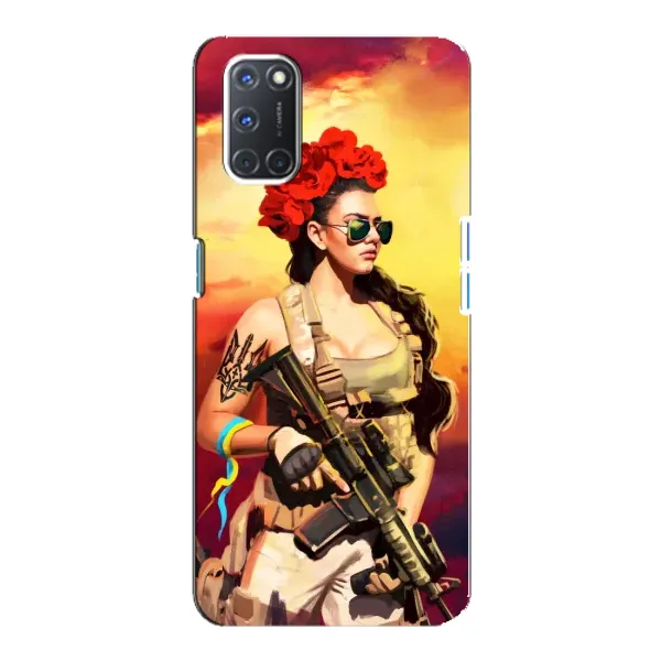 Чехол с рисунком «Женщина солдат» для OPPO A92 Чехол с рисунком «Женщина солдат» для OPPO A92