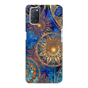 Чохли з сенсом на Oppo A92 (Золоті узори)