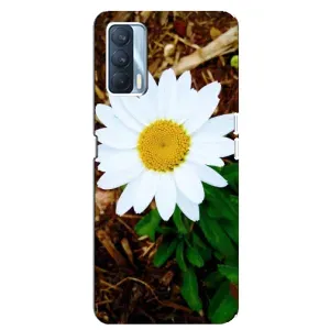 Чехол с ромашками на Oppo A92s (Белая ромашка)
