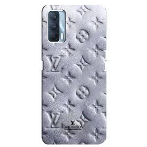Текстурный Чехол Louis Vuitton для Оппо А92с (Белый ЛВ)