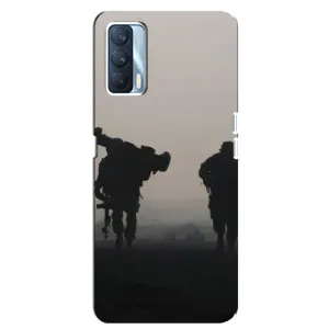 Чехлы на военную тематику для Oppo A92s (Бой солдат)