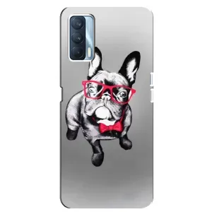 Чехол (ТПУ) Милые собачки для Oppo A92s (Бульдог в очках)