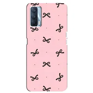 Чехол банты для Oppo A92s (Черные бантики)