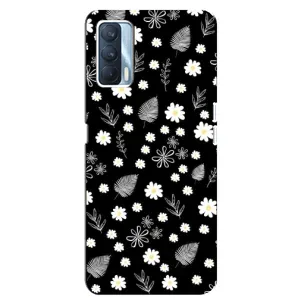 Чехлы с тематикой "ЦВЕТЫ" на Oppo A92s (цветение на чорном)