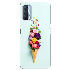 Чехлы с тематикой "ЦВЕТЫ" на Oppo A92s (Цветок-мороженное)
