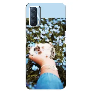 Чехлы с изображением разных животных для Oppo A92s (Ежик на руках)