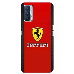 Силиконовый бампер с картинкой машины на Oppo A92s (Ferrari Logo)