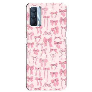 Чехол банты для Oppo A92s (Фон бантики)
