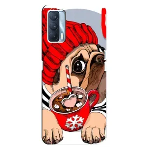 Бампер для Oppo A92s с картинкой "Песики" (Грустная собака)