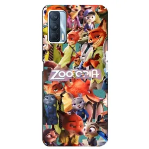 Силиконовый чехол с принтом Зоотрополіс для Oppo A92s (Коллаж героев)