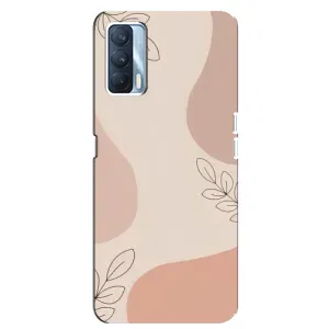 Чехол цветочный дизайн для Oppo A92s (Коричневый фон)