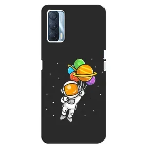 Силіконовый Чохол з принтом "Космонавти" на Oppo A92s (Космонавт з кульками)