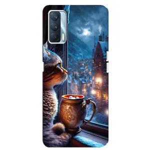 Чехлы на Новый Год Oppo A92s (Кот новогодний)