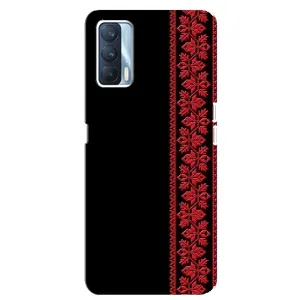 Силиконовый Чехол на Oppo A92s (Красная Вышиванка)