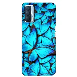 Силиконовый бампер с картинкой животных для Oppo A92s (Крылья бабочек)