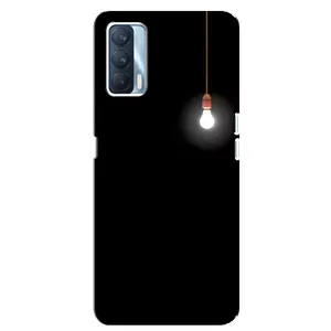Чехол с картинками на черном фоне для Oppo A92s (Лампочка)
