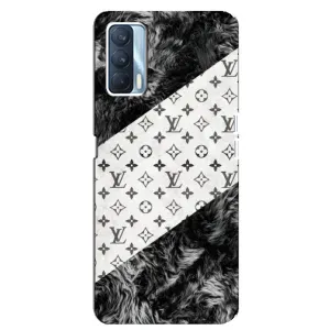 Чехол Стиль Louis Vuitton на Oppo A92s (LV на белом)