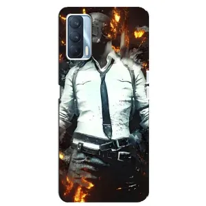 Силиконовый чехол с картинкой "Герой Pubg" на Oppo A92s (Man Пубг)